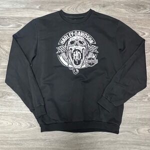 Matchless‎ Brand Harley-Davidson Skull Graphic Sweatshirt Pullover Biker Large